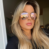 Cruz Sunglasses in Gold Peach Mirror