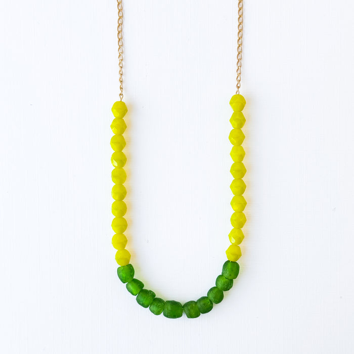 Recycled African Glass & Mixed Bead Necklace