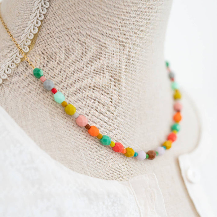Colorful Beaded Statement Necklace