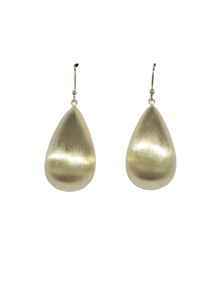 Tranquility Earrings in Brushed 18K Gold