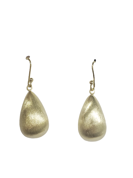 Tranquility Small Earrings in Brushed 18K Gold