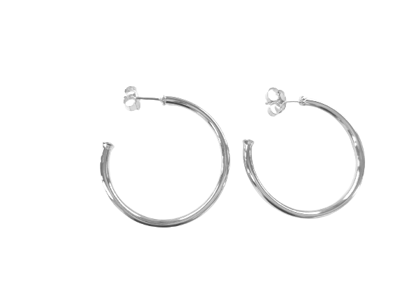 Everybody's Favorite Petite Hoops in Shiny Silver Plated