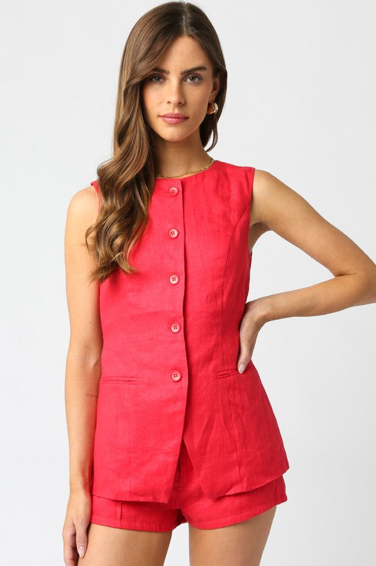 Red Cora Shorts