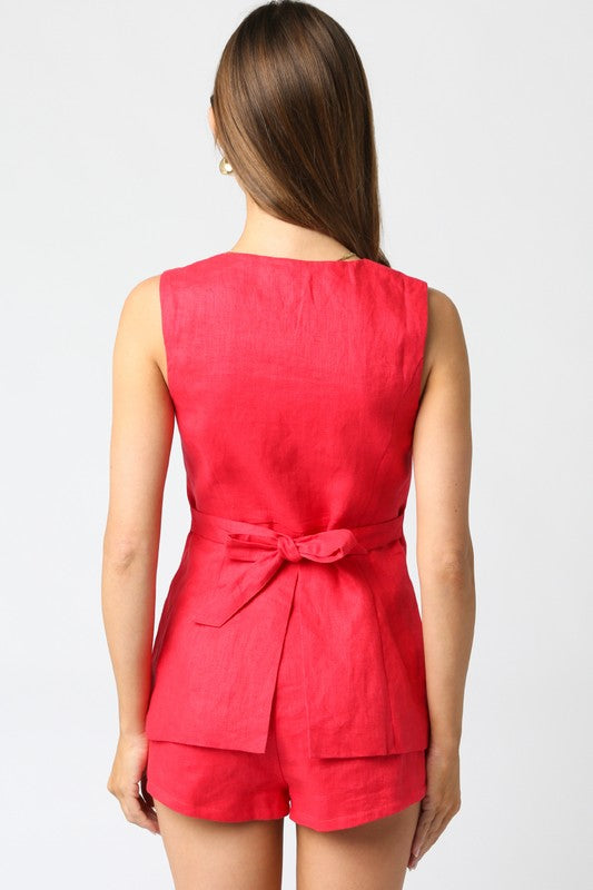 Red Cora Vest