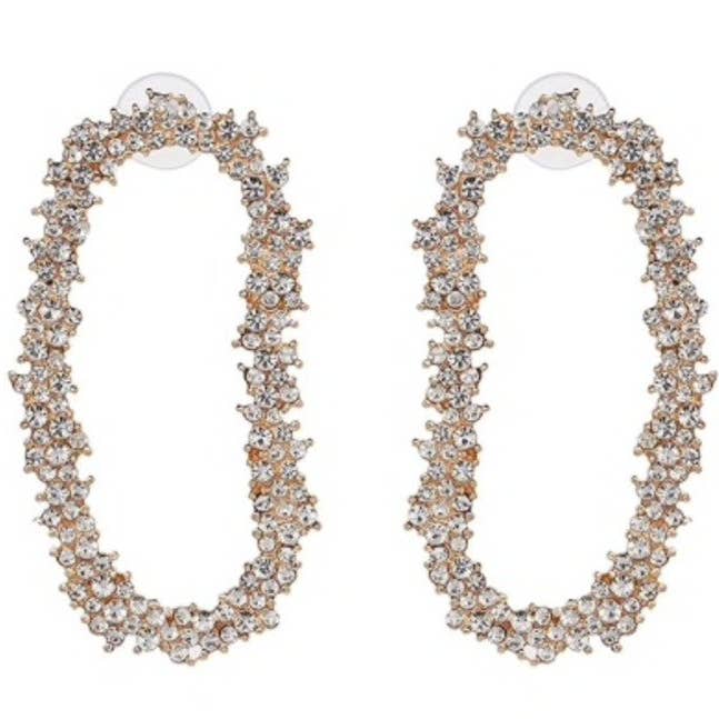 Crystal Garland Hoops