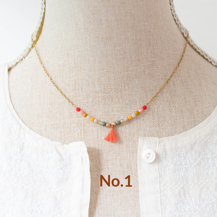 Dainty Tassel Necklace 16"