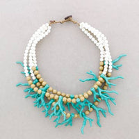 4 Strand Coral Ball Necklace