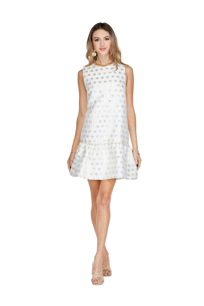 Flowers Dress in White Daisy