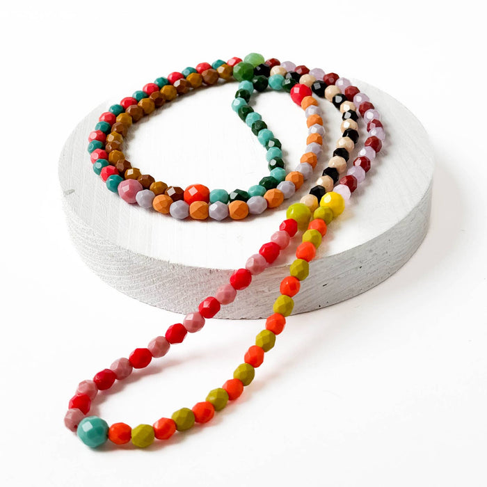 Long Colorful Beaded Necklace