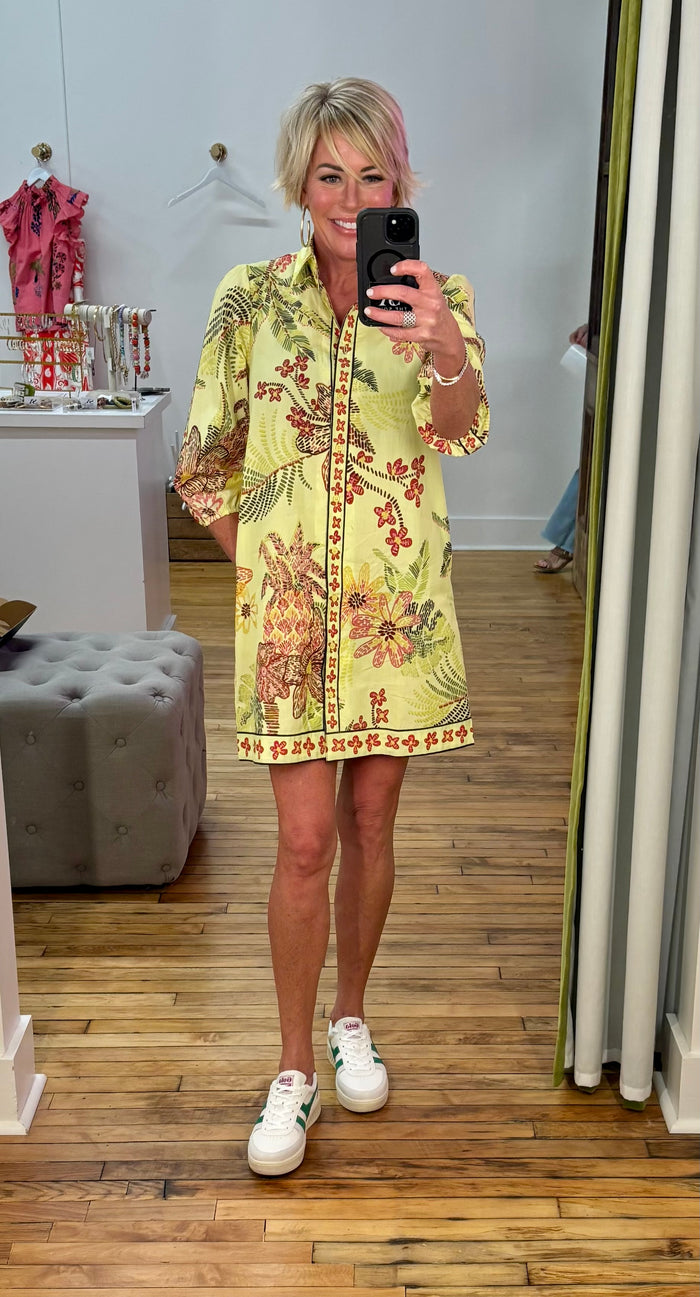 Ava Dress in Speckled Garden