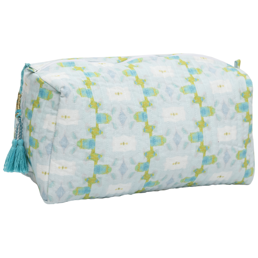Laura Park Chloe Blue Large Cosmetic Bag