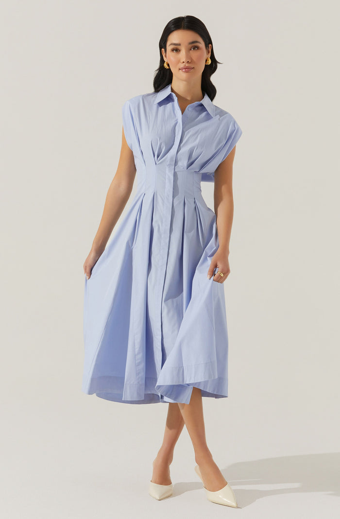 Astr The Label Beckett Dress in Blue