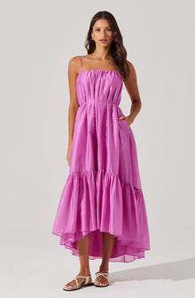 Astr The Label Elisha Dress in Magenta