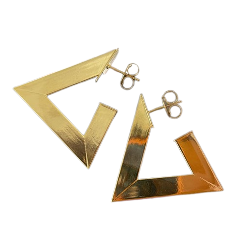 Harmony Hoops in Shiny 18K Gold