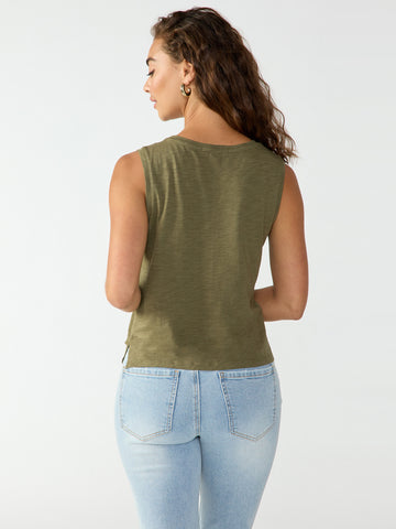 Sanctuary Love Me Knot Top in Mossy Green