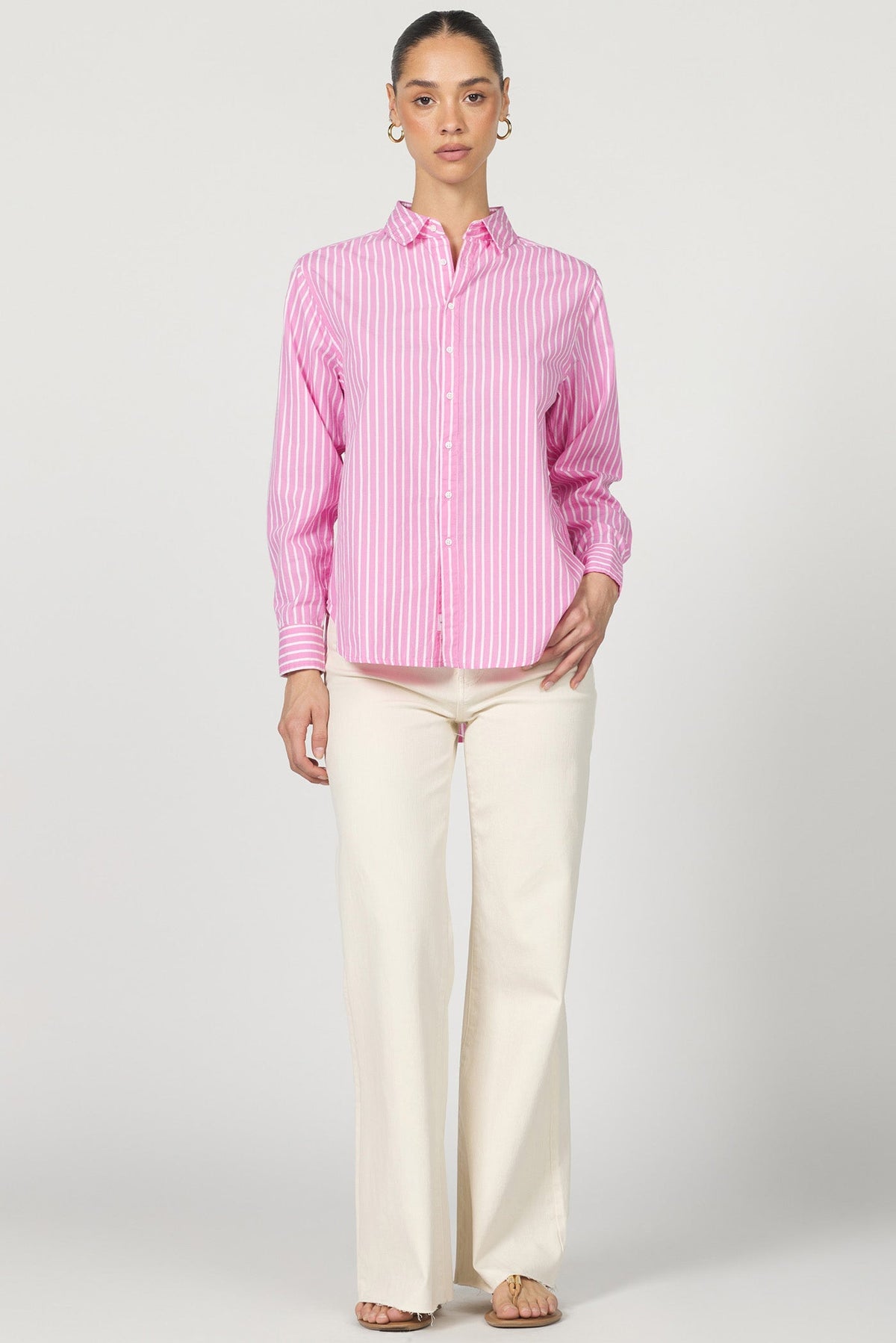 Lolita Top in Rose Bloom Stripe