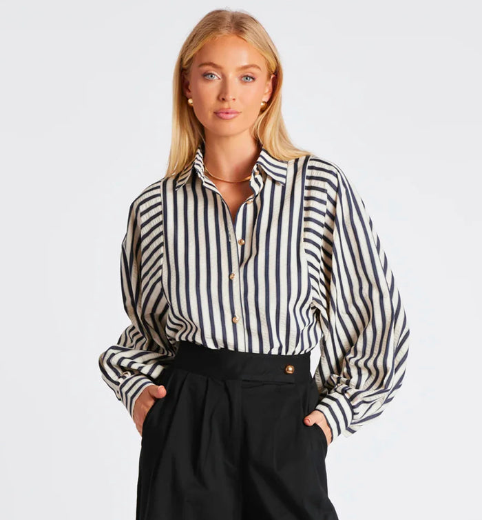 Aly Dolman Sleeve Striped Top
