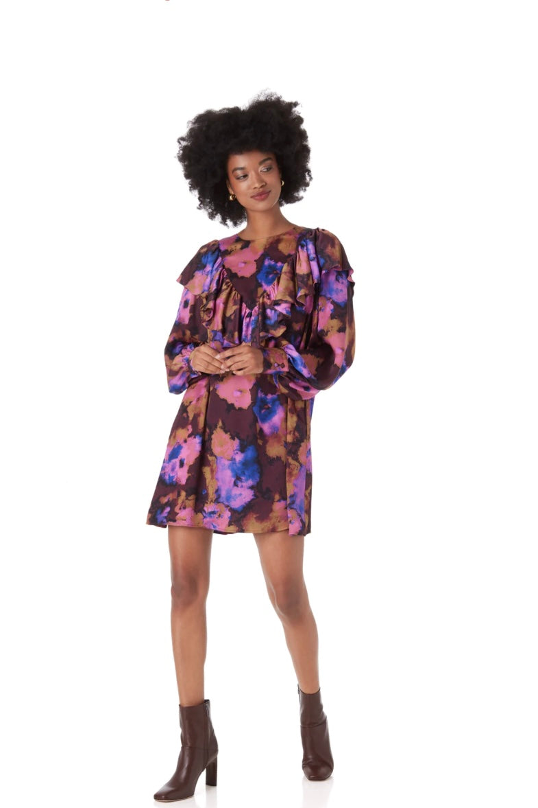 CROSBY Miles Dress in Blurred Floral