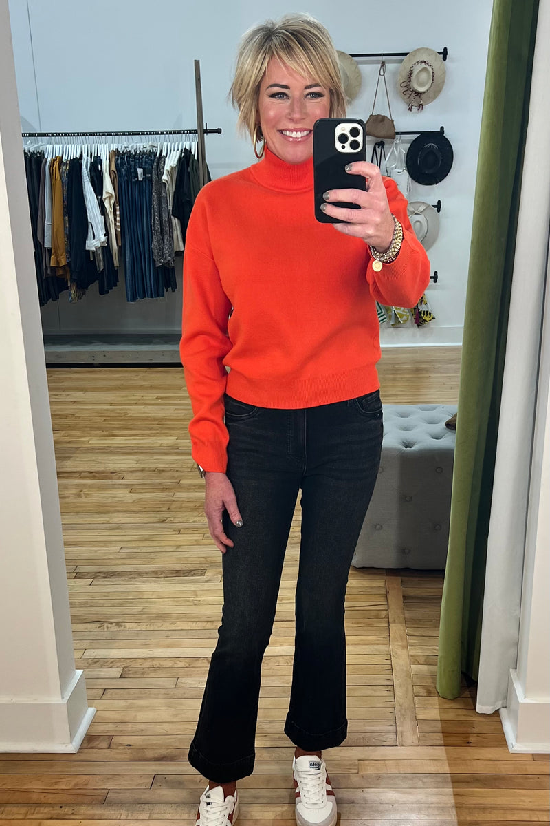 Johanna Crew Neck Sweater in Orange