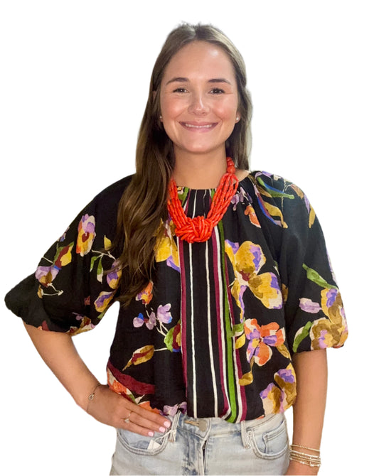 Autumn Puff Sleeve Top