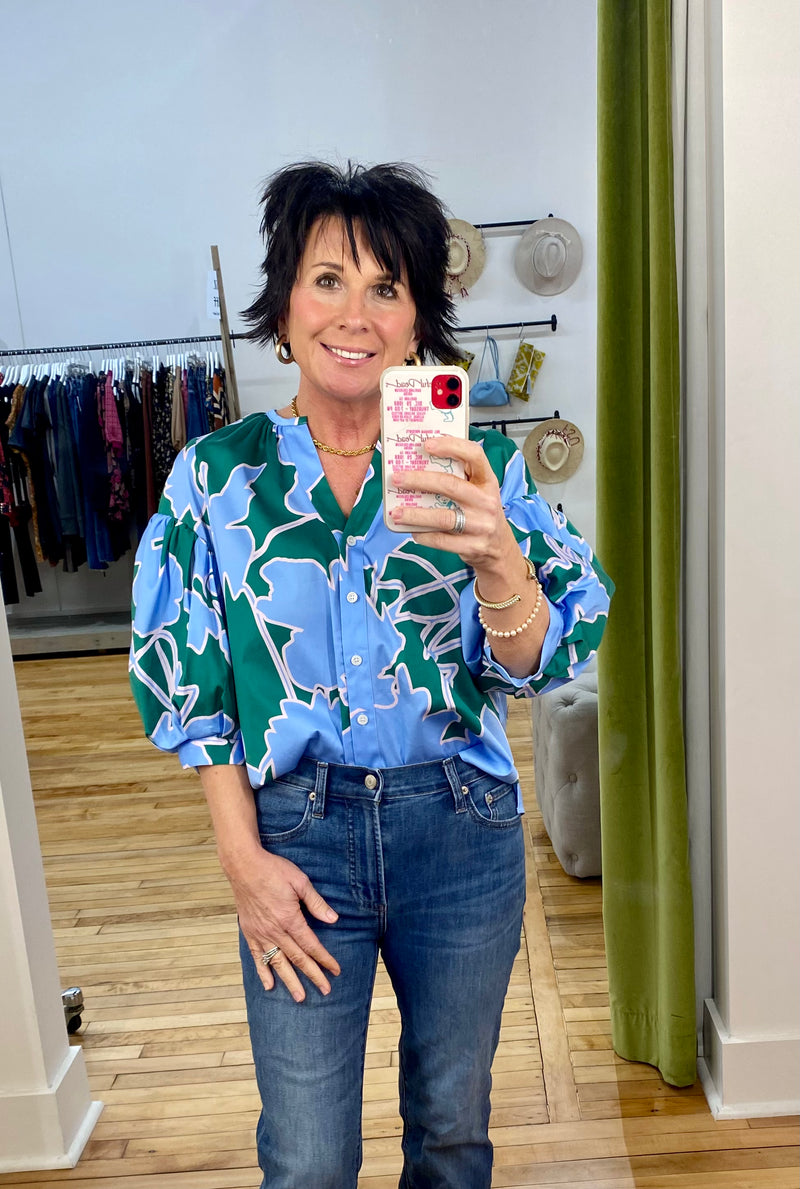 CROSBY Ashby Top in Floral Figure