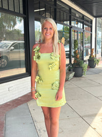 Astr The Label Cerelia Dress in Lime