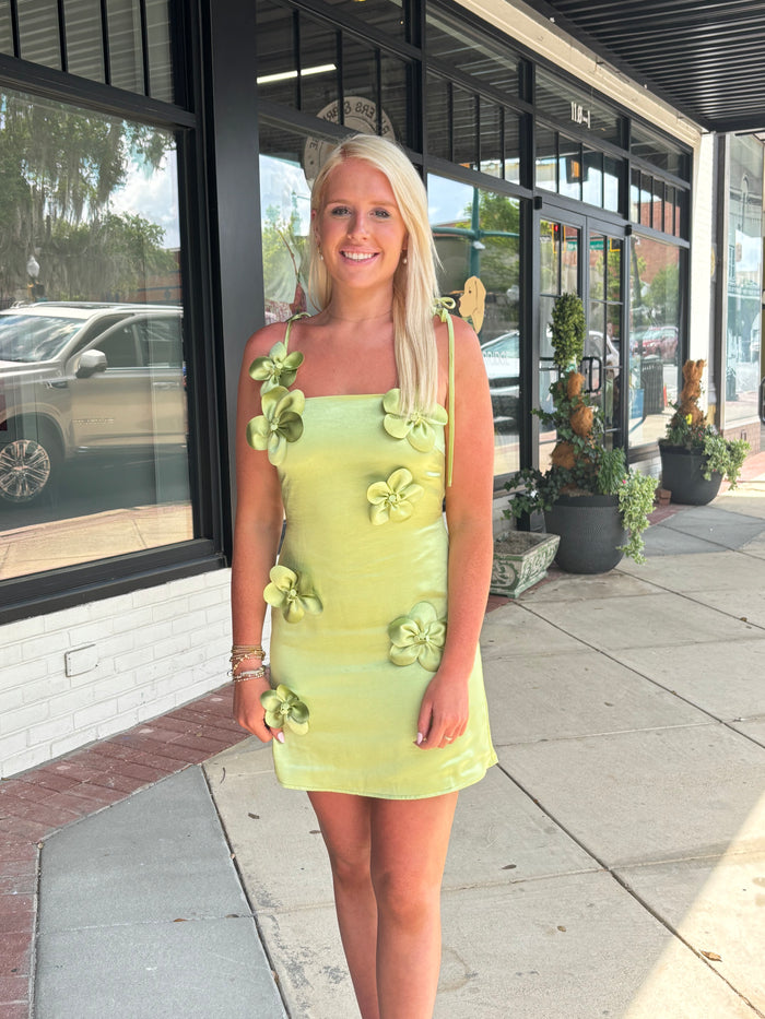 Astr The Label Cerelia Dress in Lime