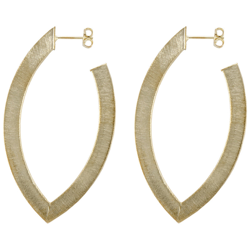 Sheila Fajl Small Alba Hoops in Matte Gold