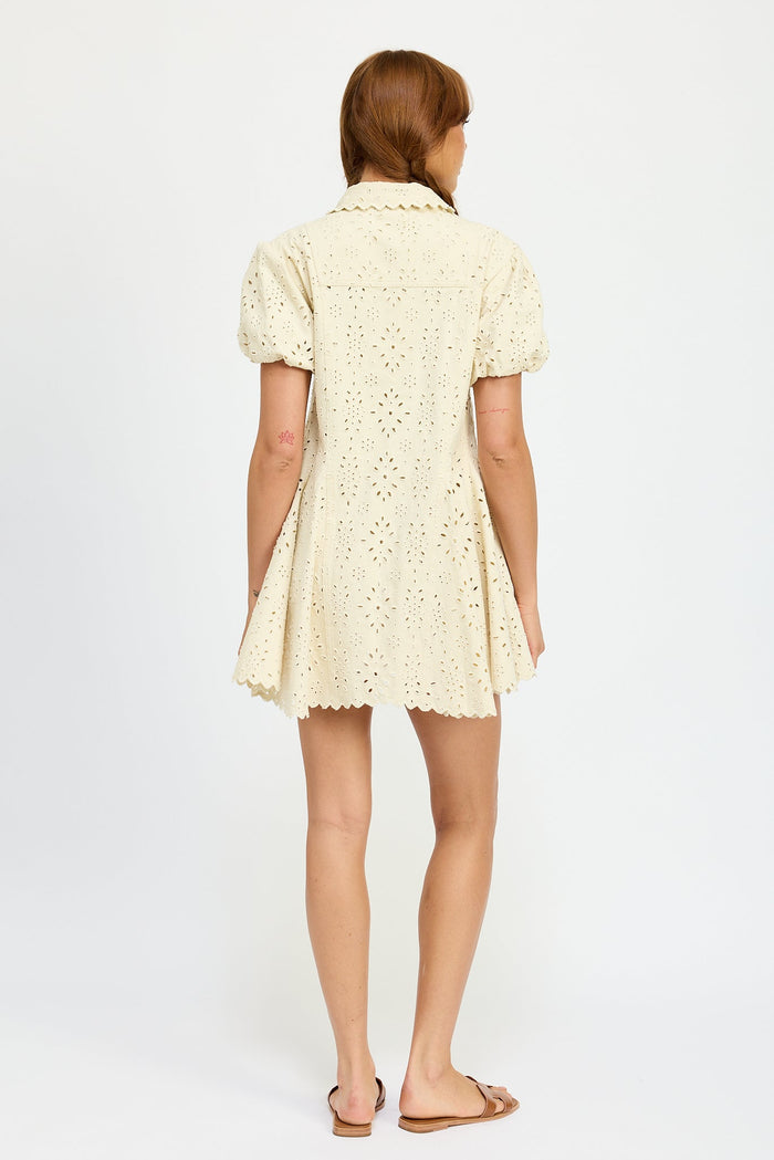 Paris Mini Dress in Ivory