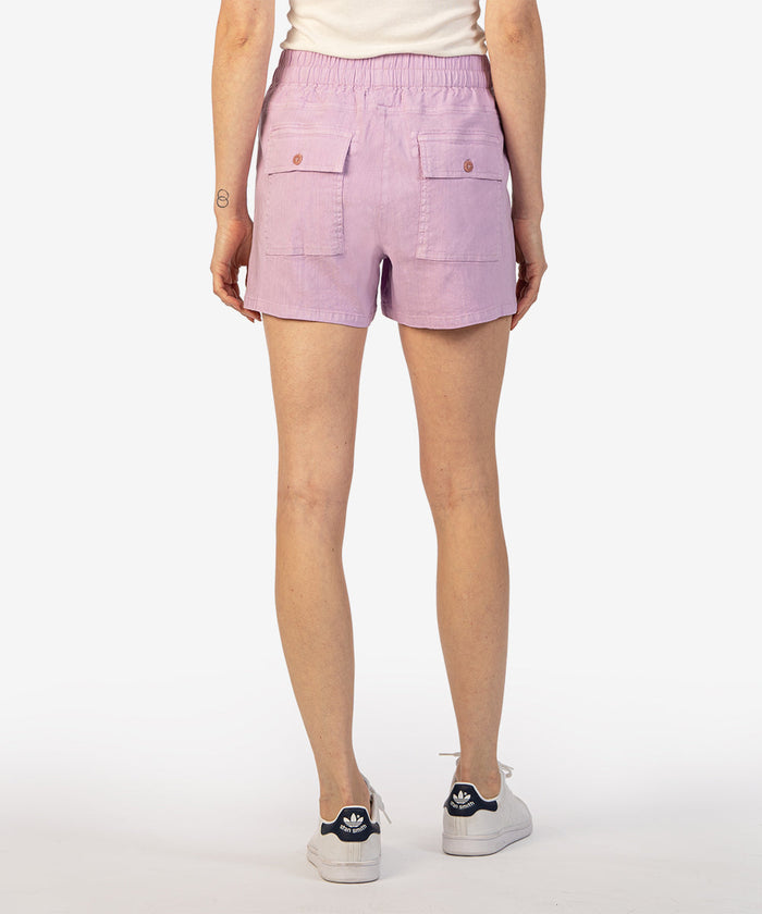 Christina Linen Shorts in Lavender