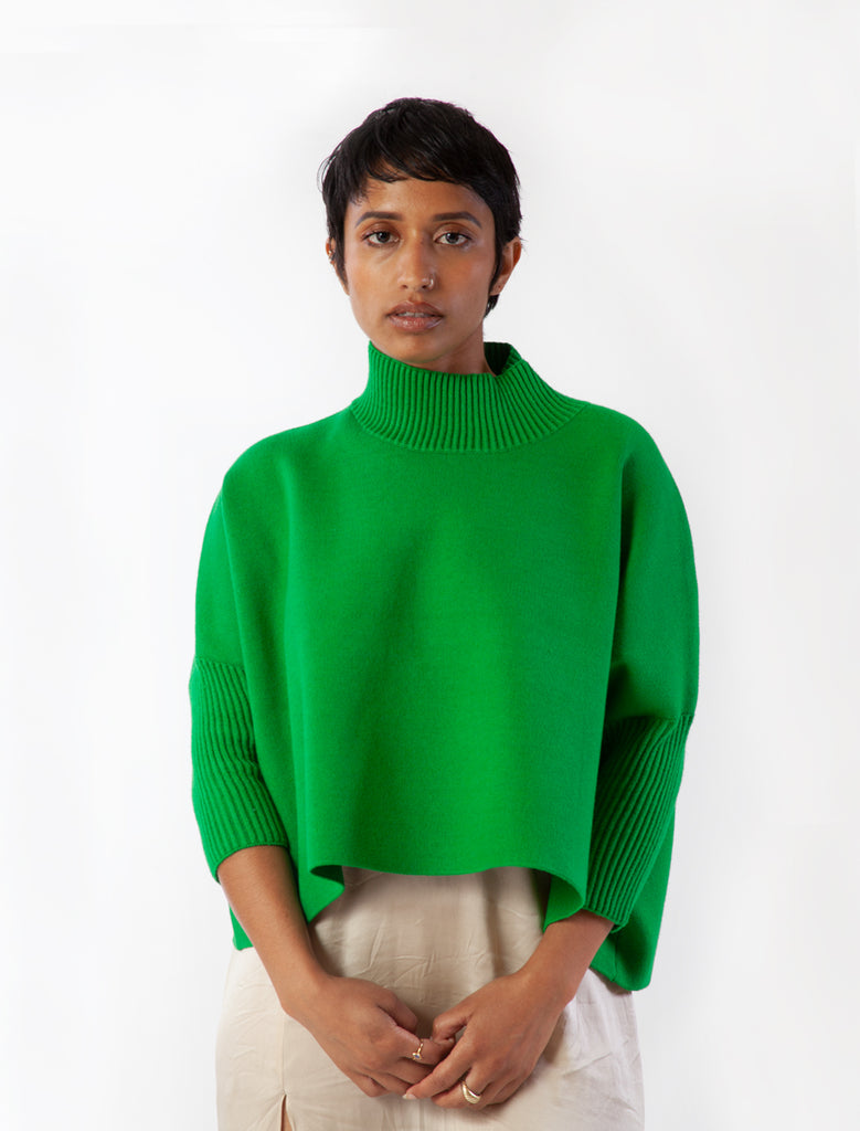 Aja One Size Sweater in Mighty Green