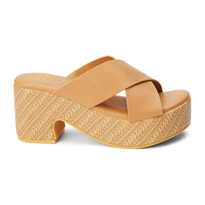 Nellie Platform Sandal in Tan