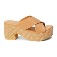 Nellie Platform Sandal in Tan