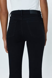Lennon High Rise Boot Crop Jeans in Noir