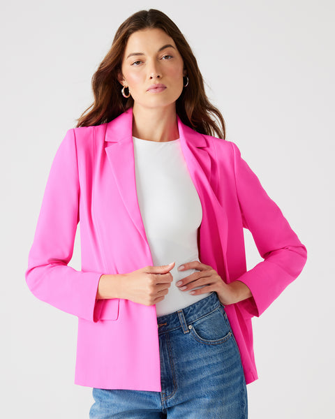 Steve Madden Payton Blazer in Hot Pink