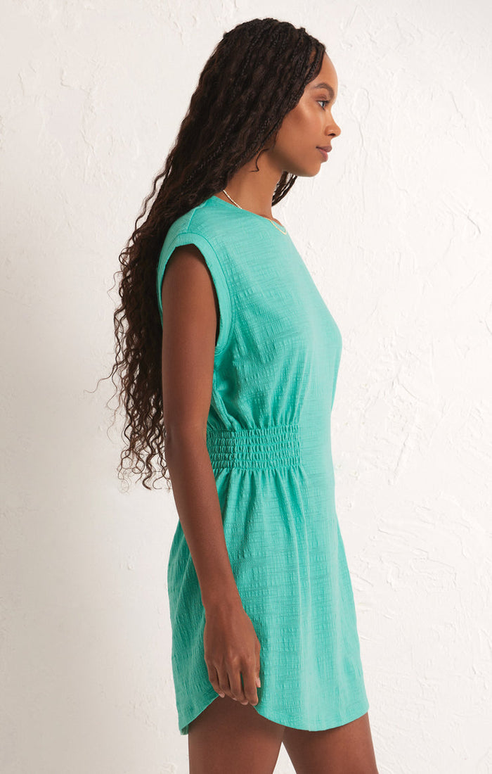 Z Supply Rowan Textured Knit Dress in Cabana Green