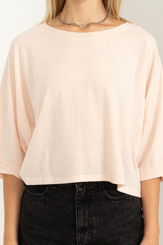 Flirty Knit Top in Dusty Pink