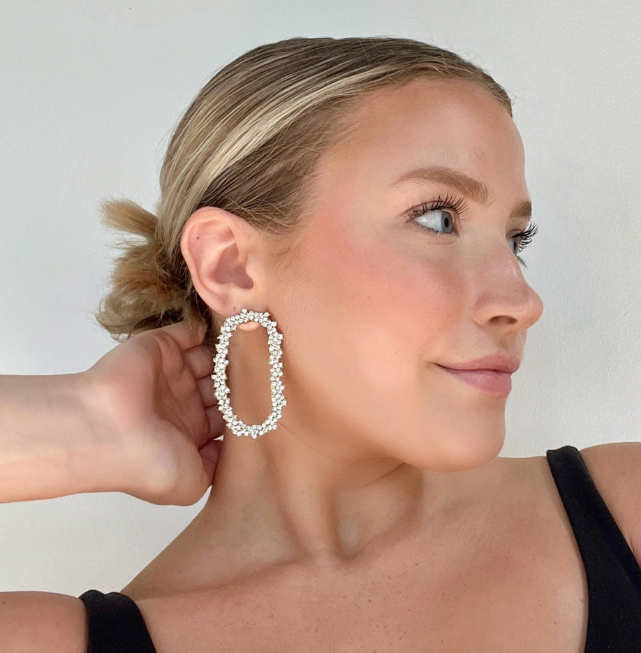 Crystal Garland Hoops