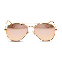 Cruz Sunglasses in Gold Peach Mirror