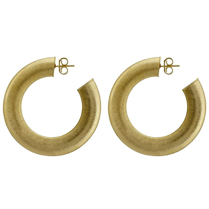 Irene Hoops in Brushed 18K Gold Plated