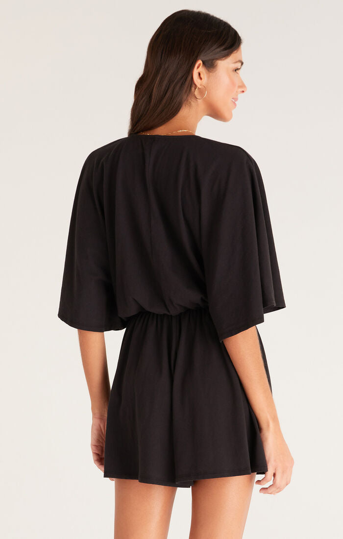 Tallula Jersey Romper in Black