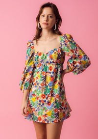 Zaya Mini Dress in Tropical Print
