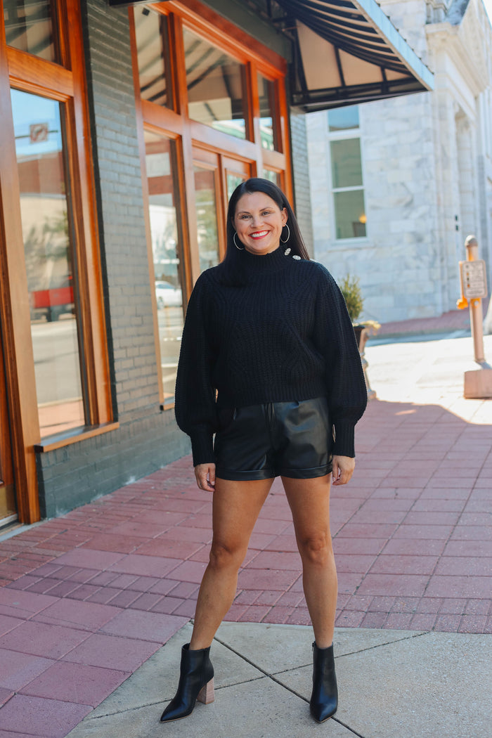 Gemstone Sweater-Black