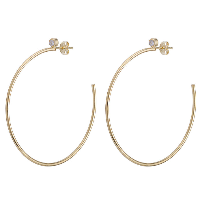 Sheila Fajl Briana Hoops- Brushed Gold