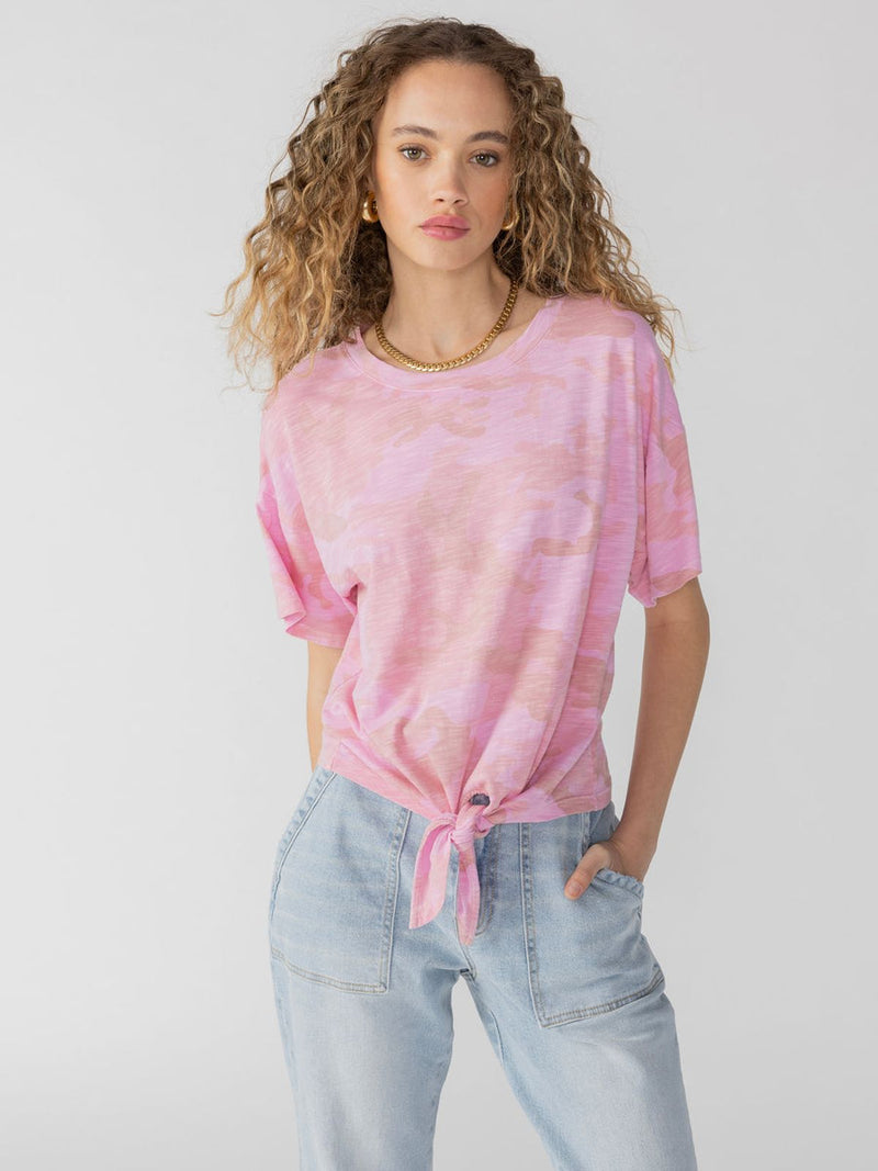 Everyday Tie Tee in Pink NO. 3 Camo