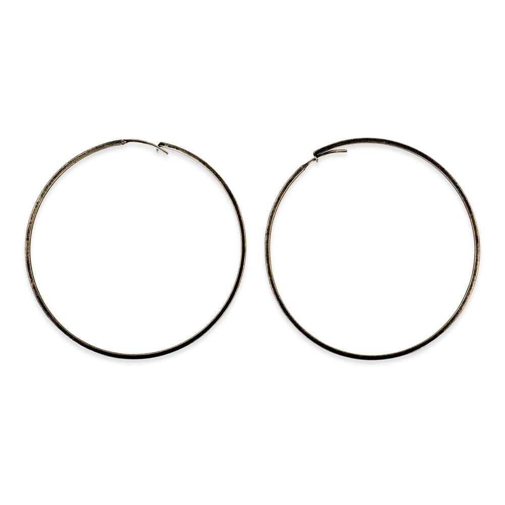 Sheila Fajl Lisa Hoops in Matte Gunmetal