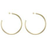 Everybody's Favorite Large Hoops-Brushed Gold