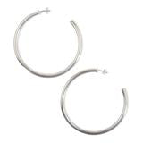 Everybody's Favorite Large Hoops-Brushed Silver