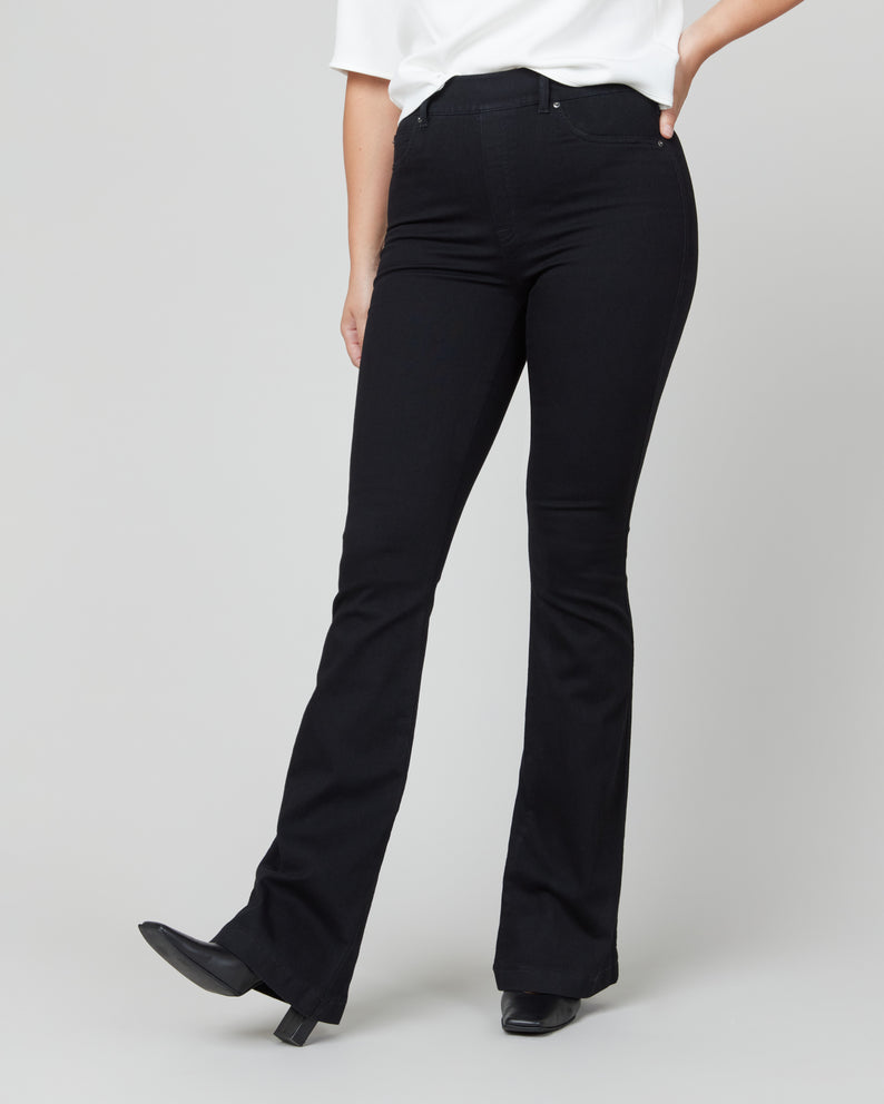 Spanx Flare Jeans in Clean Black