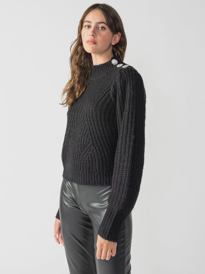 Gemstone Sweater-Black